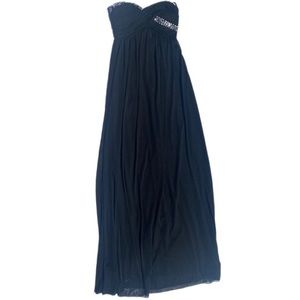 La Scala U.S.A women’s size small simple layered long black strapless prom dress